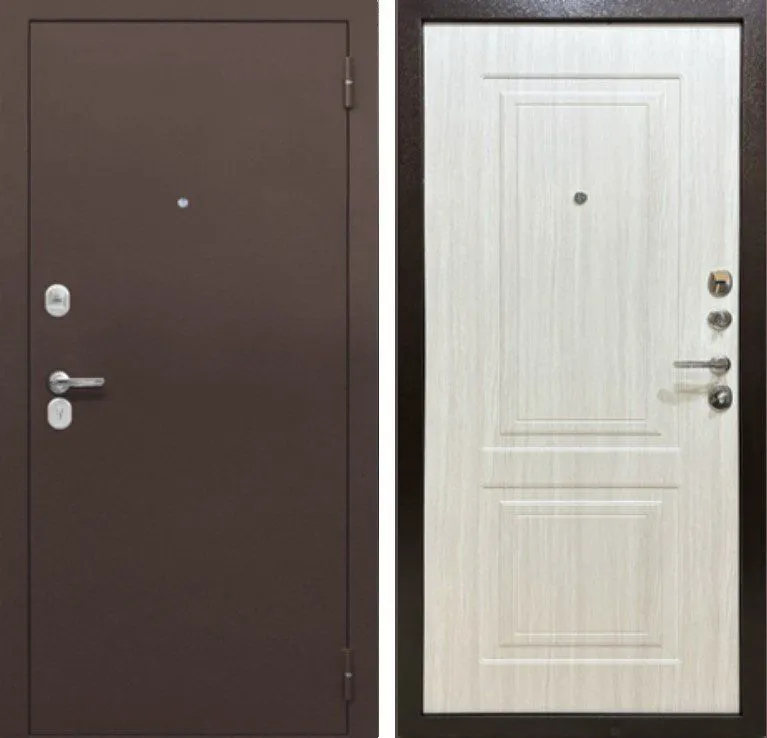 Дверь MXD Союз 70мм Антик Медь - панель Лиственница беленая DIS007234